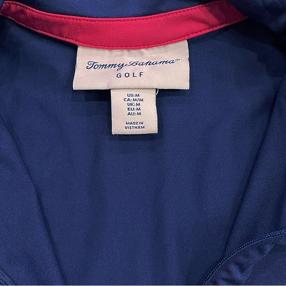 Tommy Bahama Golf Women’s M Navy Blue Quarter Zip Polo Shirt Stretch - Picture 3 of 7